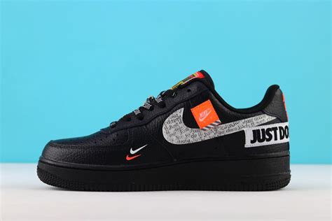 Buy safely with our purchase protection! Custom Nike Air Force 1 07 Low JDI "Just Do It" Black To Buy | Sole Look