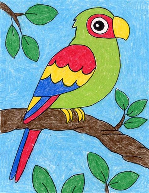 How To Draw A Parrot · Art Projects For Kids Bird Drawing For Kids