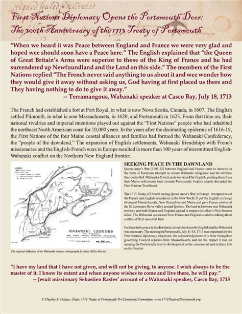 1713 Treaty Of Portsmouth