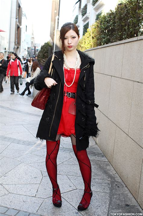 Japanese Girl In Sexy Dynamite Fishnet Stockings Tokyo Fashion