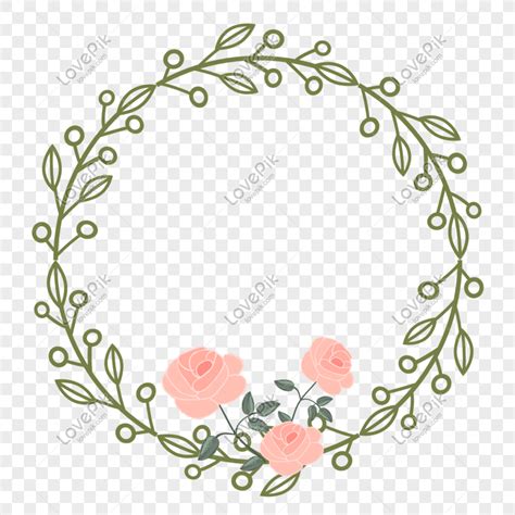Flower Wreath Frame SVG
