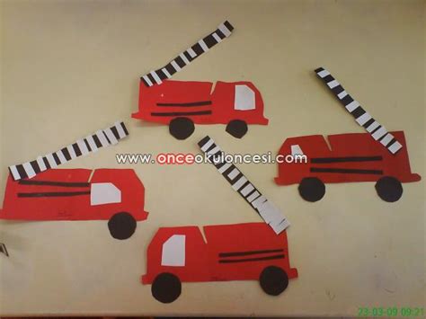 Fire truck craft idea for kids | Crafts and Worksheets for Preschool