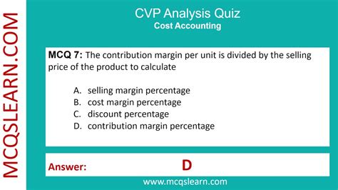 The limitations simplify the process of analyzing the effect of changes in activity level to. CVP Analysis Quiz for Online Classes & Finance Degree ...