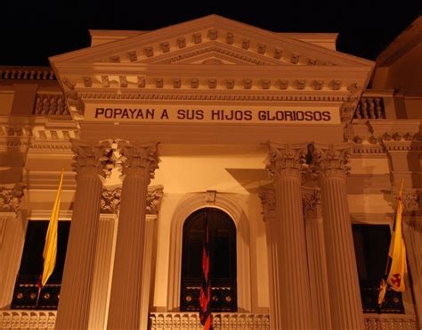 The green marker indicates the location of popayán. Uff - Popayán - Atractivos Turísticos