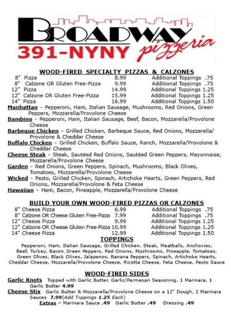 Pizza Delivery Tuscaloosa Order Online Broadway Pizzeria
