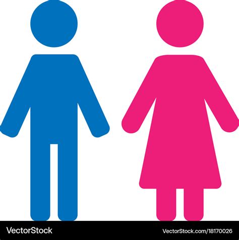 Gender Symbol Set Male Female Girl Boy Woman Man Vector Image