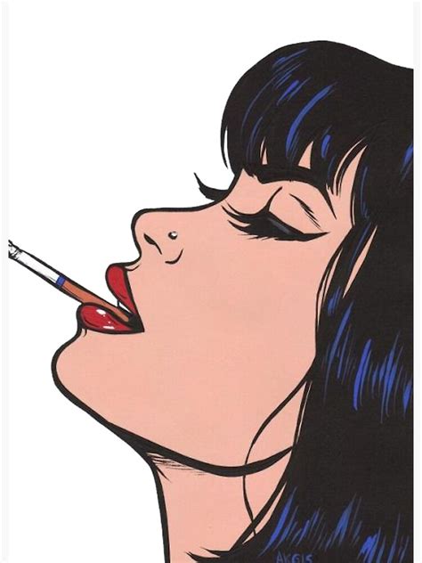 Pop Art Of Girl Smoking A Cigarette Canvas Designed And Sold By George Jones