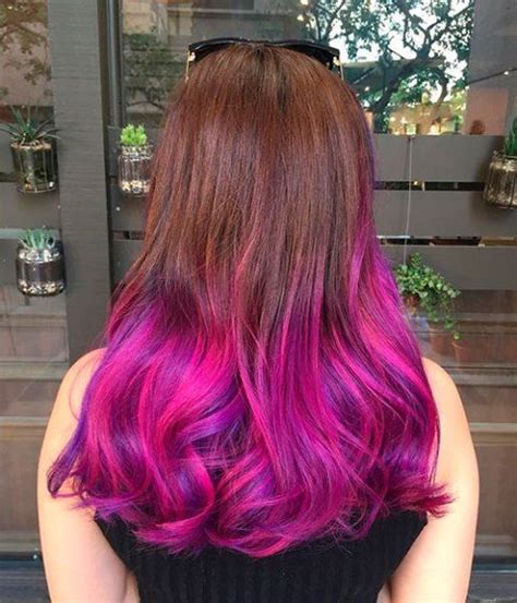 Purple And Pink Dip Dye For Brown Hair Purple Dip Dye Dyed Hair Purple