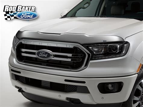 2019 Ford Ranger Oem Aeroskin Hood Protector Bug Deflector Chrome