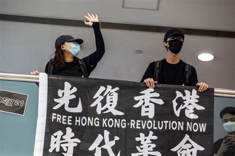 Hong Kong Protest Slogans Break Chinas New Security Law Government