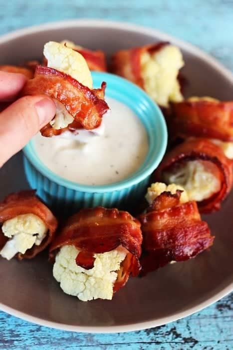 The word breakfast comes from the action of breaking the fast that occurs overnight after your last meal of the day and continues until you eat the next morning. Easy Keto Snacks! Microwave Bacon Wrapped Cauliflower