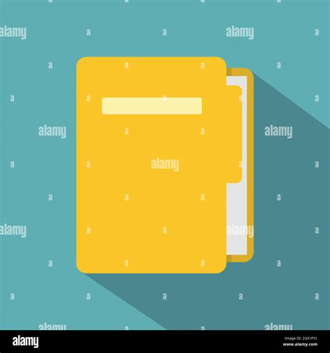 Yellow File Folder Icon Flat Style Stock Vector Image And Art Alamy