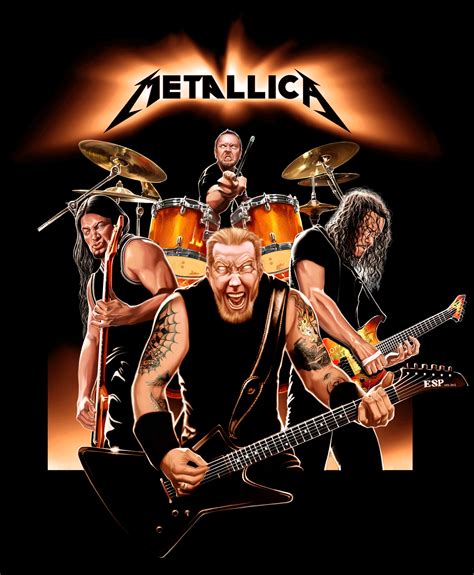 Metallica Band Cartoon Metallica Bandas De Rock Metal Imagenes Metallica