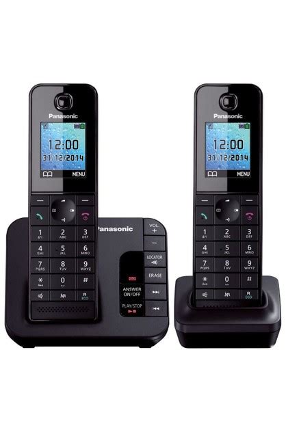 Panasonic Kx Tgh222azb Twin Cordless Phone Black Panasonic Online