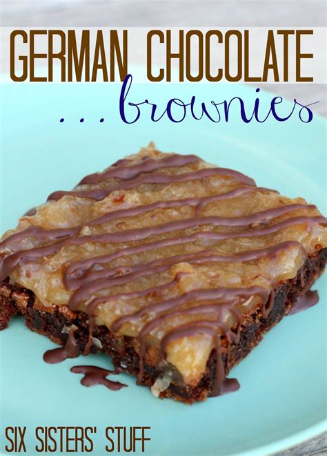 Homemade german chocolate brownies | chocolate brownie recipe please subscribe, comment, like & share are you looking. German Chocolate Brownies from SixSistersStuff.com ...