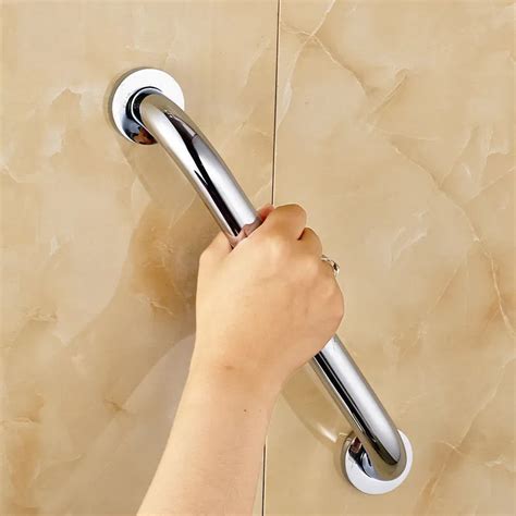 bathroom brass safety bathtub handrail grab bar shower armrest concealed screws balance assist