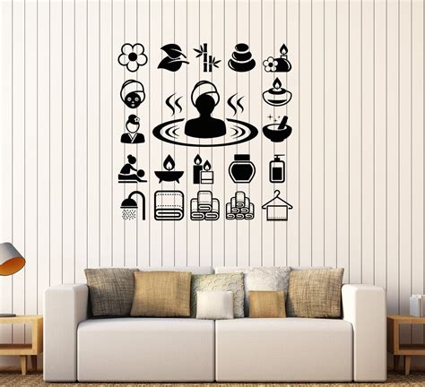 vinyl wall decal spa massage salon woman therapy relax stickers unique — wallstickers4you