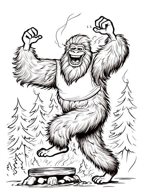 Bigfoot Coloring Page Free Free Printable Coloring Pages