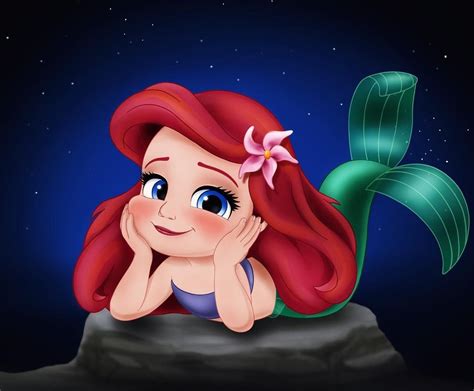 Disney Chibi Ariel Con Imágenes Princesas Disney Tatuadas Bebé