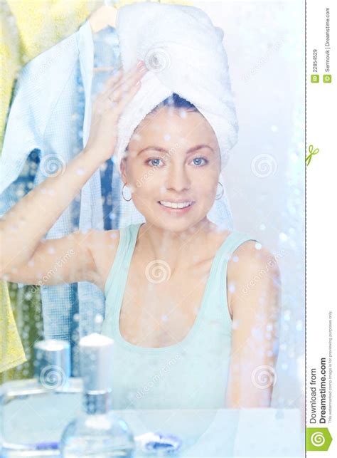 After Morning Shower Stock Image Image Of Brunette Calm 22854529