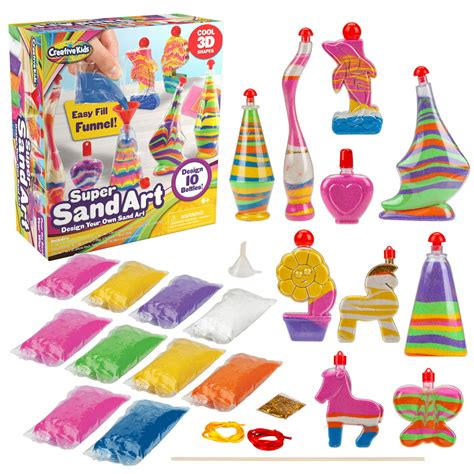 Creative Kids Diy Super Sand Art And Crafts Activity Kit For Kids 10