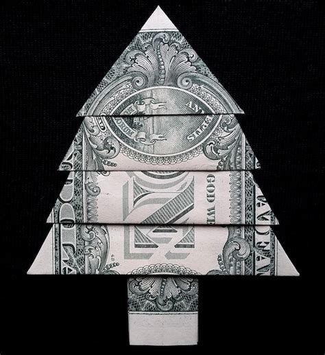 Money Origami Christmas Tree Art T Xtree Made Out Of Real