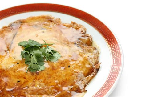 It's also drowned in a delicious gravy! Egg Foo Young , Chinese Omelet With Crab Meat Stock Image - Image of chinese, asian: 17809689