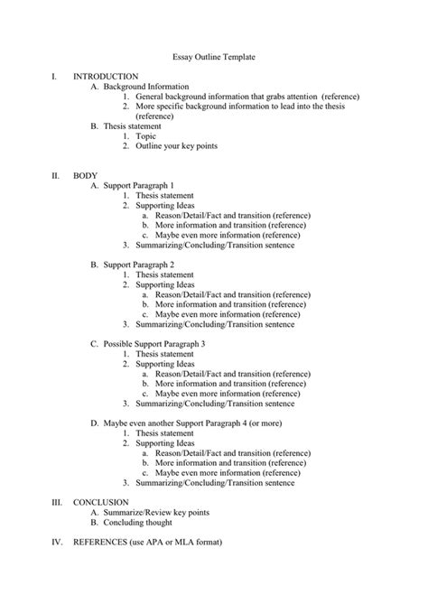 Also, the outline takes up less space than a full text. Outline Example - download free documents for PDF, Word ...