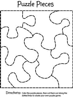 Need additional center pieces but don't need the border pieces? Printable Puzzle Pieces Template - Each child decorates a ...