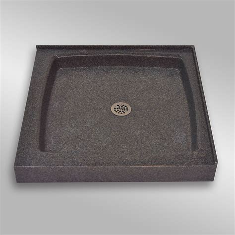 The Marble Factory Double Threshold Shower Base Pg901 Mystique 36 X 36 Inches The Home Depot