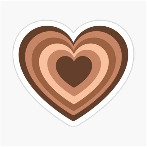 Brown Heart Sticker By Saraysierra Aesthetic Stickers Heart Stickers