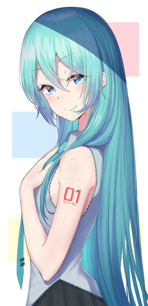 Miku With Her Hair Down R Hatsune