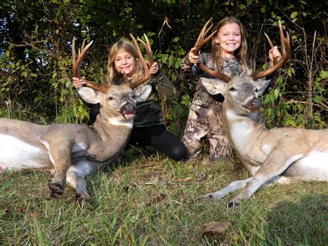 9 Year Old Twin Girls Bag Two Trophy Whitetails Realtree Store