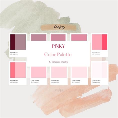 Pinky Color Palette Color Palette Color Swatches Etsy