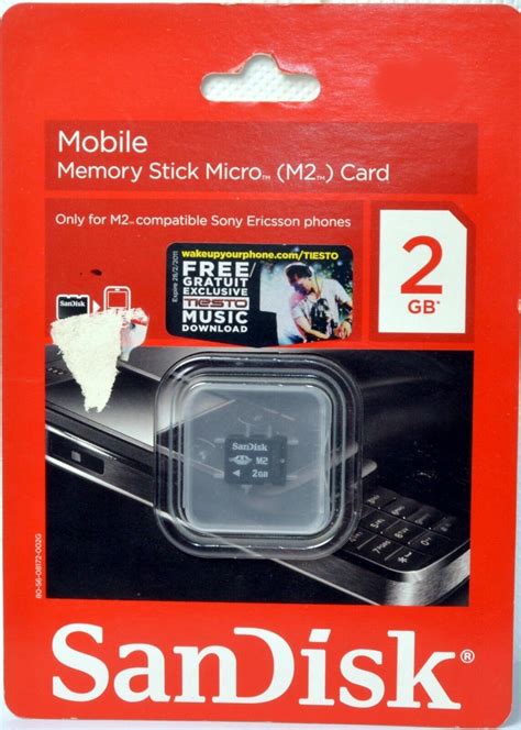 Sandisk 2gb Memory Stick Micro M2 Mobile Memory Card For Compatible