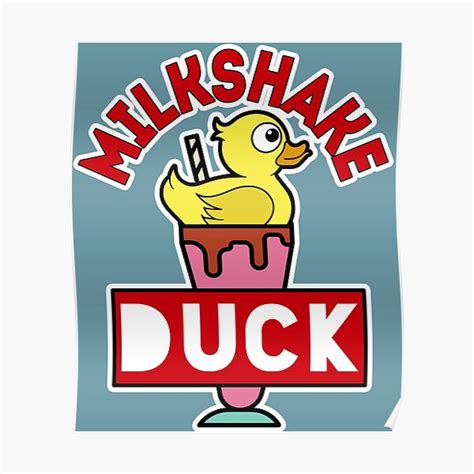 Strawberry Milkshake Duck Meme Poster For Sale By Legnd Redbubble
