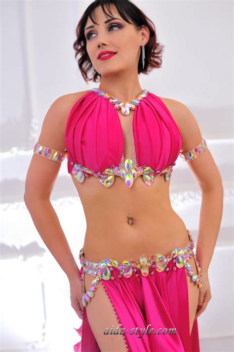 Pink Belly Dance Costumes Aida Style