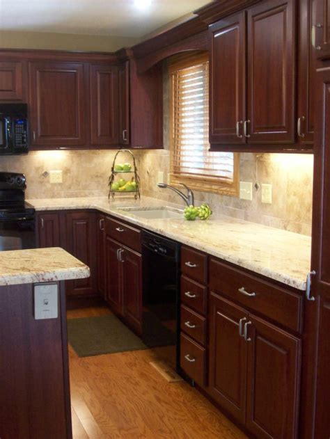 Cherry kitchen cabinet is also recommended for those whom wanted to bring natural tones to their kitchen. Dark Cherry Cabinets | Houzz