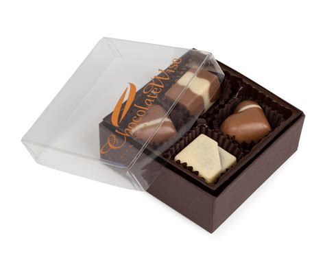 4 Piece Clear Chocolate T Box Chocolate Wise