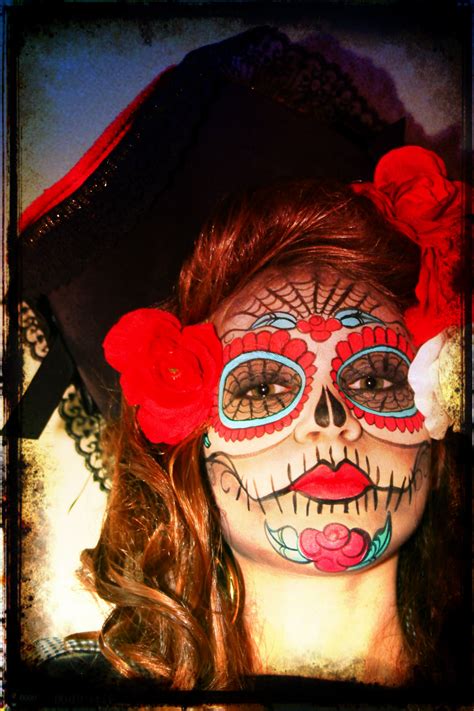 Diy Handpainted Sugar Skull Facepaint Face Painting Halloween Face