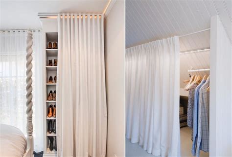 How To Reinvent Your Storage Areas With Closet Curtains Closet