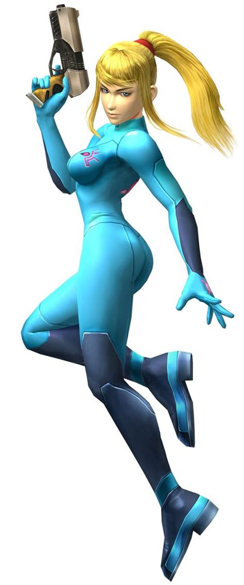 Side View Samus Aran Zero Suit Zero Suit Samus Nintendo Characters