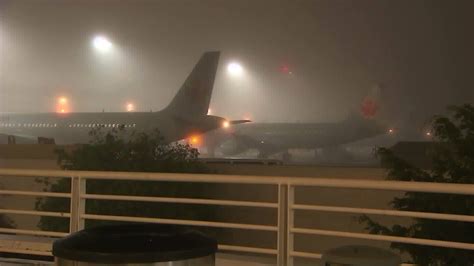 Dense Local Fog East Coast Storm Prompt Flight Delays At Lax Ktla