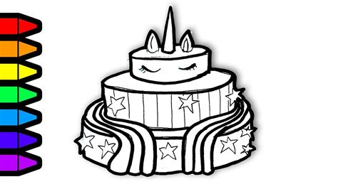 Heres a coloring page of alex the default character of this entertaining game. Drawing And Coloring Unicorn Cake Colouring Page - NEO ...