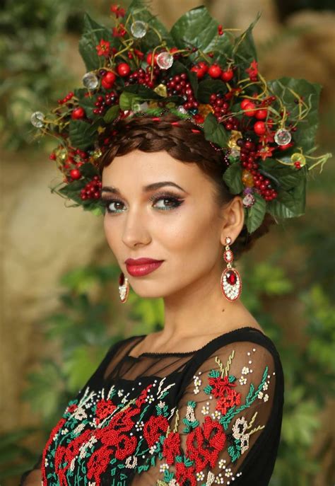 folk fashion floral fashion fashion art folklore flower head wreaths floral headdress