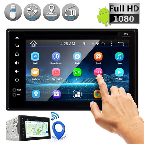 Buy Double Din Android Stereo Receiver Car Head Unit System W Rear View Backup Camera Support