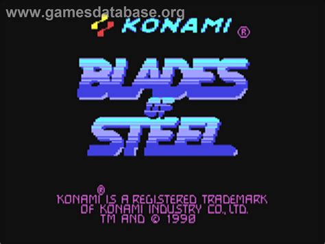 Blades Of Steel Commodore 64 Artwork Title Screen