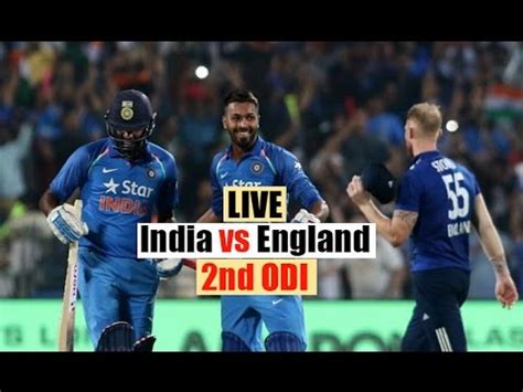 The odi series between india and england will consist of three games all of which you can refer to the list below to learn about the broadcasting details and where to check india vs england live score. India Vs England 2nd ODI Live Score 19th jan 2017 - YouTube