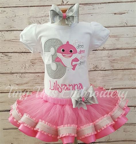 Baby Shark Tutu Outfit Baby Shark Birthday Outfit Includes Top