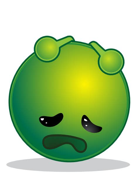Smiley Green Alien Depresive Clip Art At Vector Clip Art